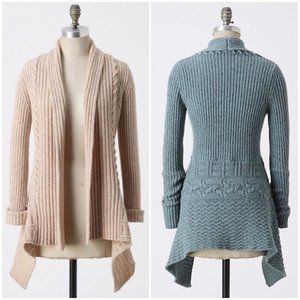 Anthropologie | Canary Knitting Needle Cardigan